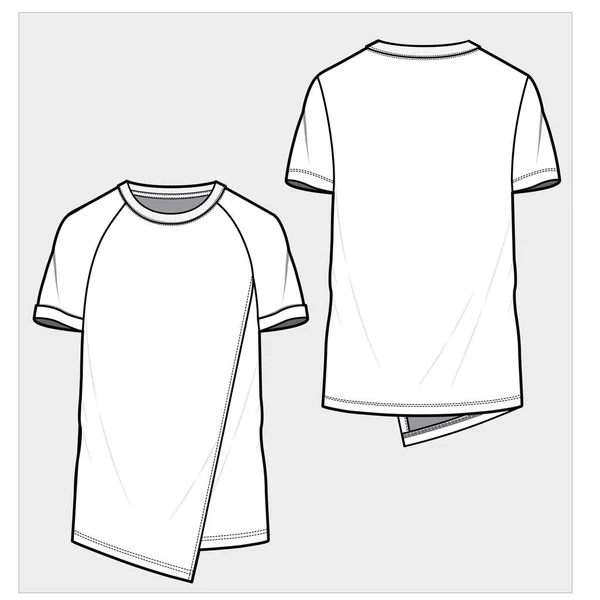 Plantilla Camiseta Blanca Plantilla Vector — Vector de stock