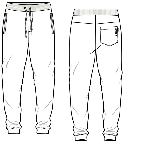 Jogger Pants Vector Design Template — Stock Vector