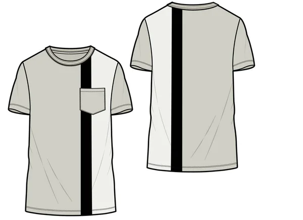 Modelo Camisa Para Trás Frente Ilustração Vetorial —  Vetores de Stock