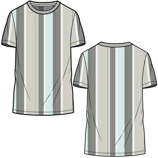 Шаблон Рубашки Сзади Спереди Векторная Иллюстрация — стоковый вектор