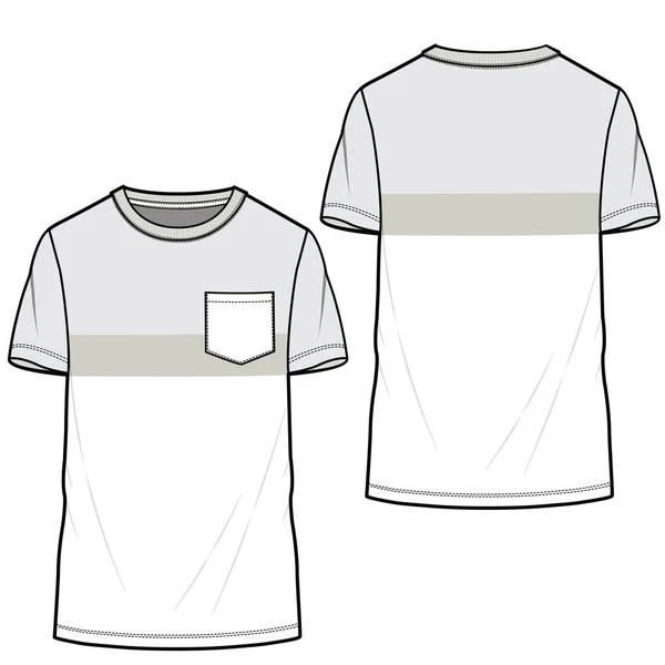 Shirt Template Back Front Vector Illustration — Stock Vector