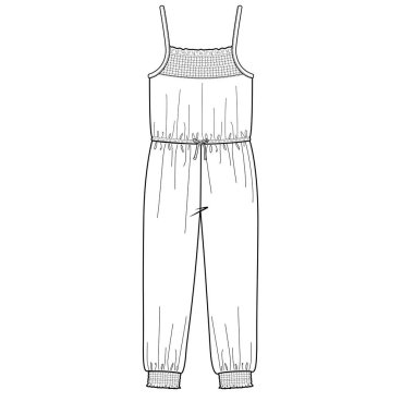 Palmiye yapraklarının düz çizimi düzenlenebilir vektör dosyasında önlüklü oyun elbisesi bırakır