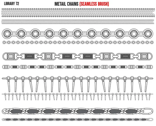 Elmas ve zirkon kaplı parlak metal zincirler.