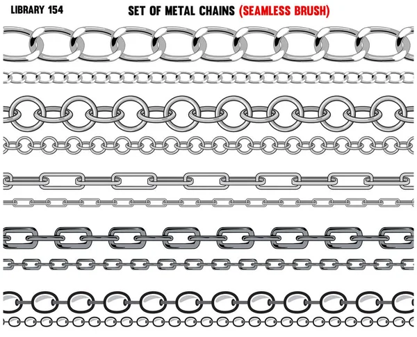 Elmas ve zirkon kaplı parlak metal zincirler.