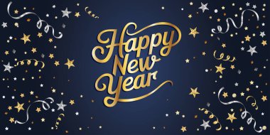 Altın yıldızlı ve yılanlı mutlu yıllar.