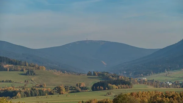 Překrásná Kolona Podzimní Přírody České Krajině Lesích — Stock fotografie