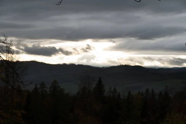 Красива Барвиста Ранкова Романтична Панорама Сходу Сонця — стокове фото
