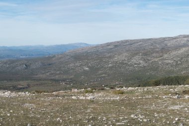 Avrupa 'da Hırvatça Akdeniz tepecikli manzara