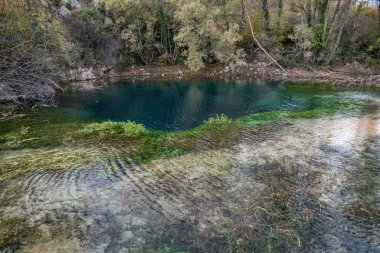 Hırvatistan 'da nehrin saf su izvir cetine başlaması