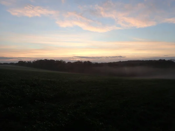 Спокойное Осеннее Утро Природе — стоковое фото