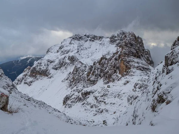 Hiking Dolomiti Brenta Beginning Winter Season — Stock Photo, Image