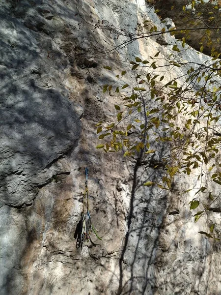 意大利白云岩中的石灰岩悬崖 — 图库照片
