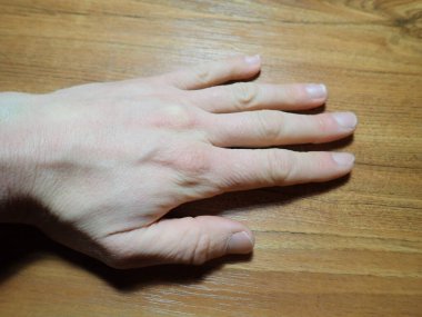 avuç içi ve parmakları olan el ayrıntıları