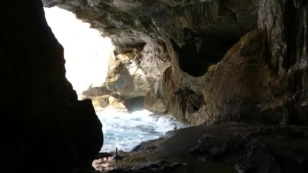 Neptun Cave Karstic Capo Caccia Sardegna Italy — Video Stock
