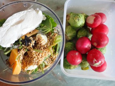 portion of a vegetarian vegetable currry served