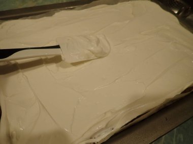 homemade cooking of a carrot cake in kitchen