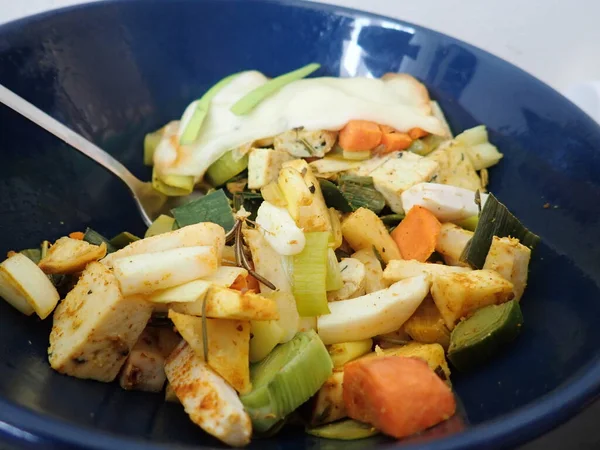 Ízletes Friss Egészséges Növényi Saláta Diétára — Stock Fotó