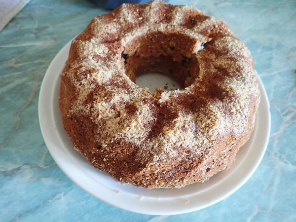 Czech Typical Sweet Baked Babovka Cake — Stock Photo, Image