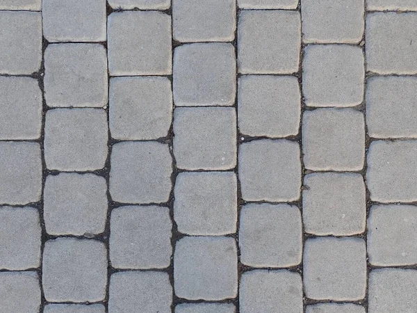 Detail Van Een Straat Beton Kasseien Tegels Patroon — Stockfoto