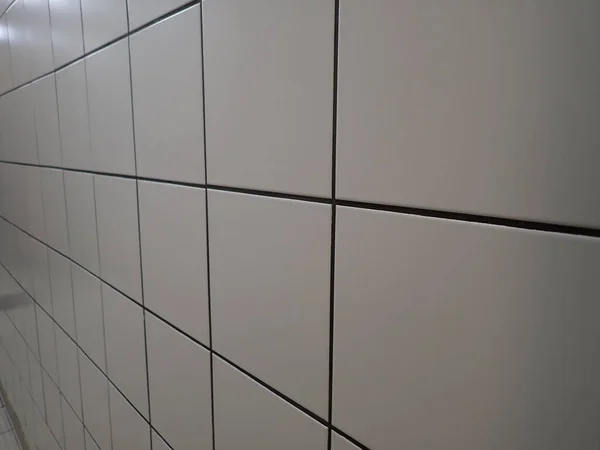 Dettaglio Pavimento Bianco Modello Piastrelle Interni — Foto Stock