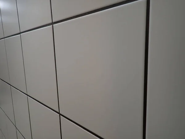 Detalhe Padrão Azulejo Piso Branco Interior — Fotografia de Stock