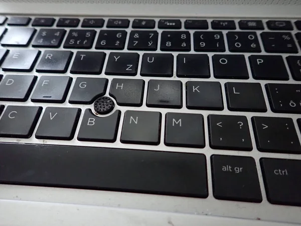 黑色计算机键盘的紧密细节 — 图库照片