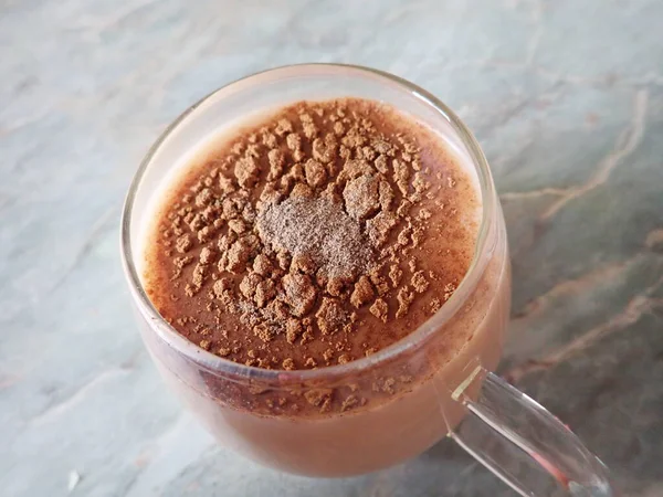 Bir Fincan Sütlü Kahve — Stok fotoğraf
