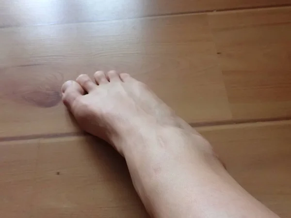 Close Detail Foot Floor — Stock Photo, Image