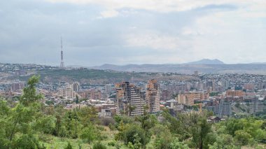 Ermenistan 'ın gözcü başkentindeki şehir panoraması