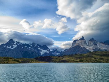 Şili patagonisi Güney Amerika 'daki inanılmaz ünlü Torres del Paine Ulusal Parkı