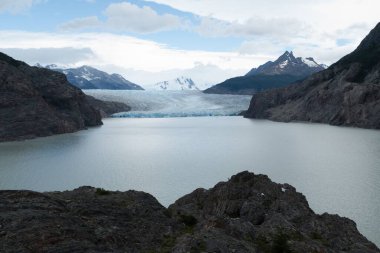 Şili patagonisi Güney Amerika 'daki inanılmaz ünlü Torres del Paine Ulusal Parkı