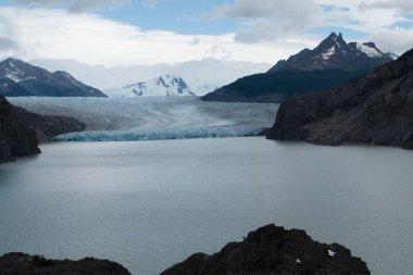 Şili patagonisi Güney Amerika 'daki inanılmaz ünlü Torres del Paine Ulusal Parkı