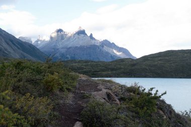 Şili patagonisi Güney Amerika 'daki inanılmaz ünlü Torres del Paine Ulusal Parkı