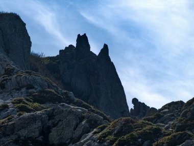 Muhteşem bir yürüyüş. Korsika adası Fransa 'sında yürüyüş.