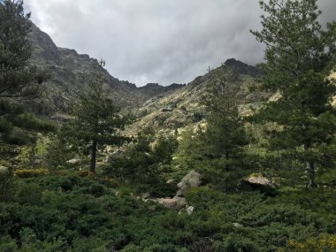 Muhteşem bir yürüyüş. Korsika adası Fransa 'sında yürüyüş.