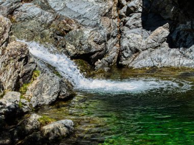 Muhteşem bir yürüyüş. Korsika adası Fransa 'sında yürüyüş.