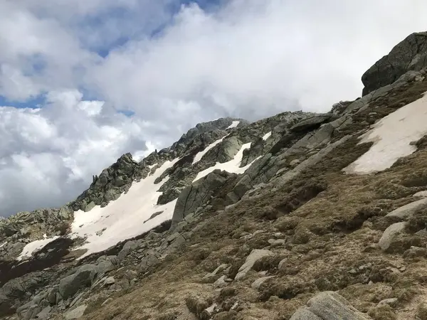 stock image challenging beautiful hiking the GR20 trail corsica island france