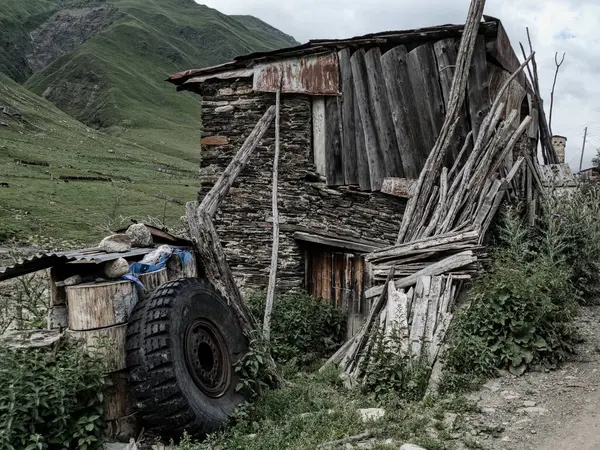 stock image historical svan mountain village ushguli in georgia