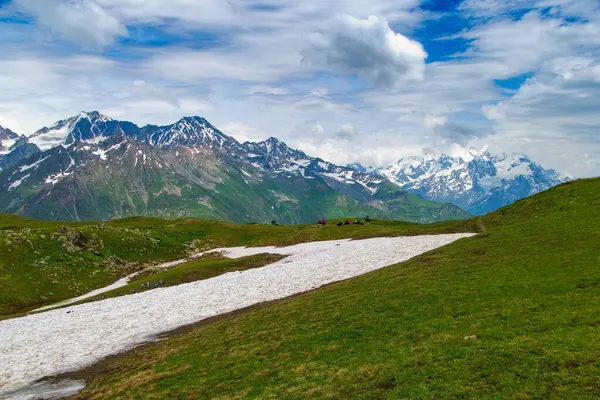 Stock image amazing beautiful mountains landscape annd nature in svaneti georgia