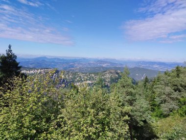 Provence 'deki Mont Ventoux ünlü yol bisikleti tırmanma yarışması