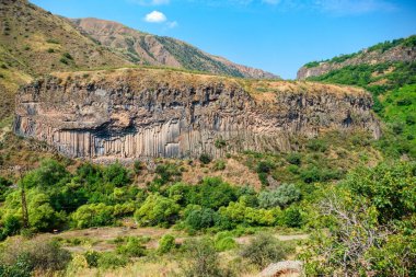 stone symphony basalt rock formation in armenia khosrov natural reserve clipart