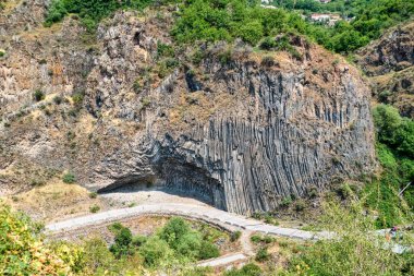 stone symphony basalt rock formation in armenia khosrov natural reserve clipart