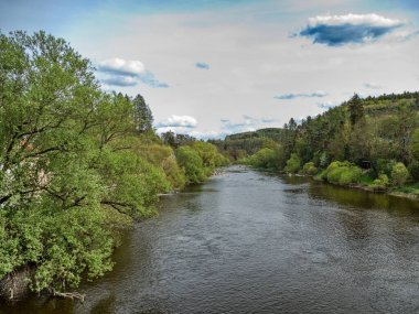 Avrupa 'nın orta bohem bölgesinde Czech River sazava