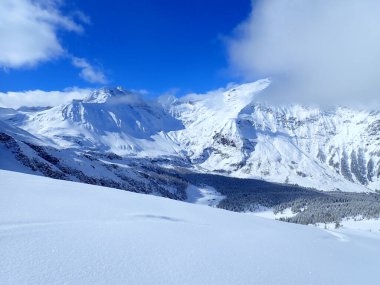 Meşhur sıçrayan varış yeri karla kaplı kış vadisidir.