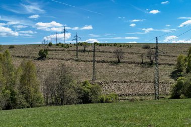 Czechia Avrupa 'daki Krusne azgın dağlarında inanılmaz güzel doğa.