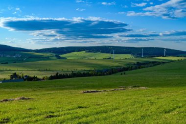 Czechia Avrupa 'daki Krusne azgın dağlarında inanılmaz güzel doğa.
