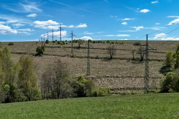 Czechia Avrupa 'daki Krusne azgın dağlarında inanılmaz güzel doğa.