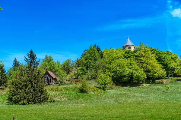 Czechia Avrupa 'daki Krusne azgın dağlarında inanılmaz güzel doğa.