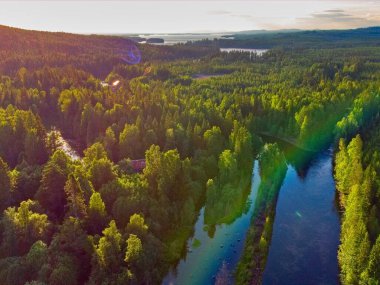 İnanılmaz güzel, İskandinav doğa manzarası.