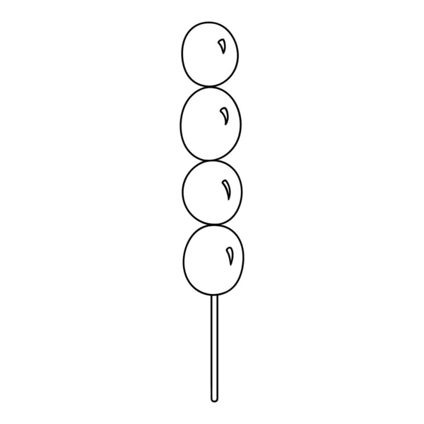 Kore üzümlü tanhulu çizimi. Basit siyah beyaz illüstrasyon